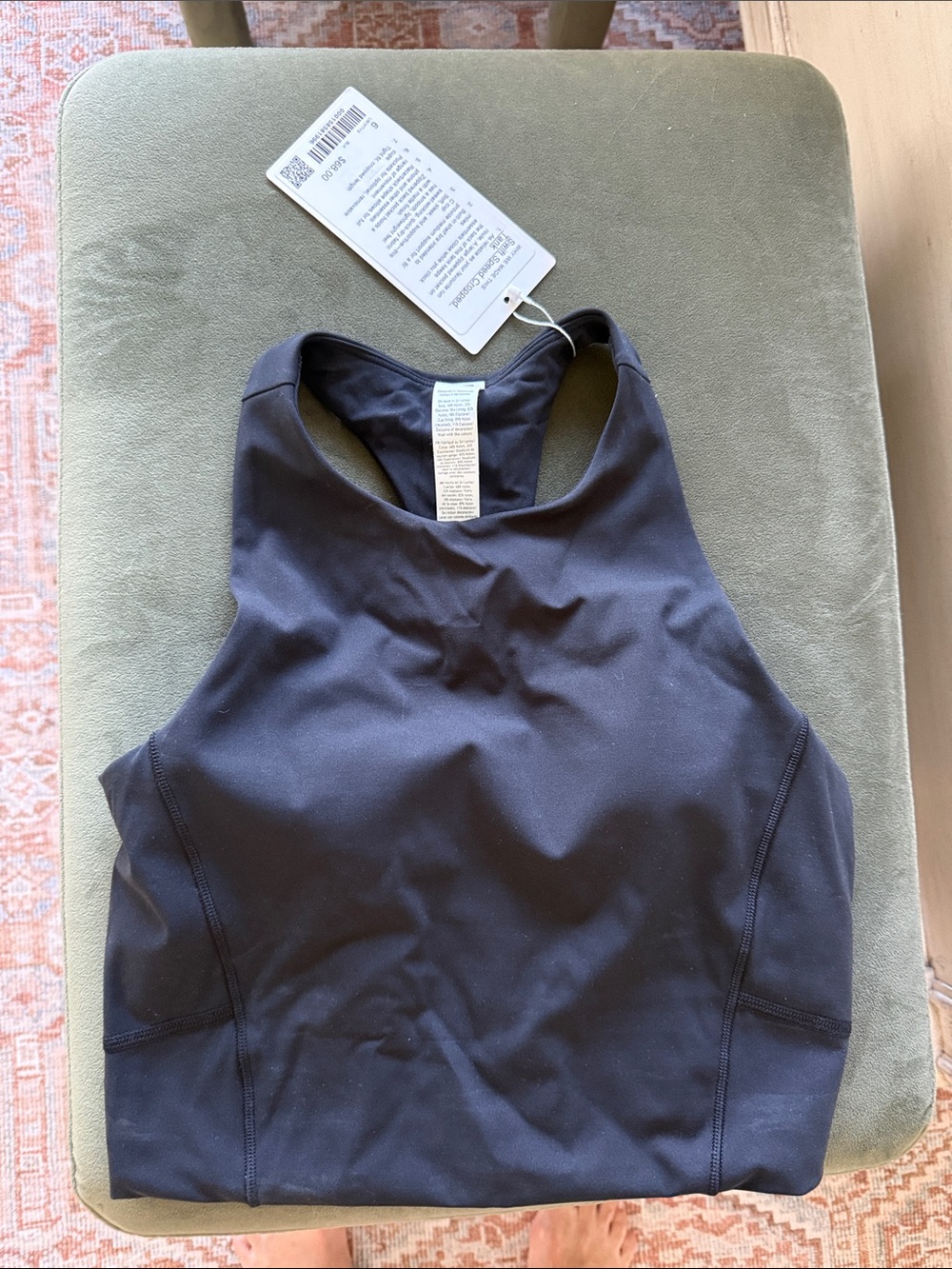 lululemon athletica Black Swift Speed Cropped Tank